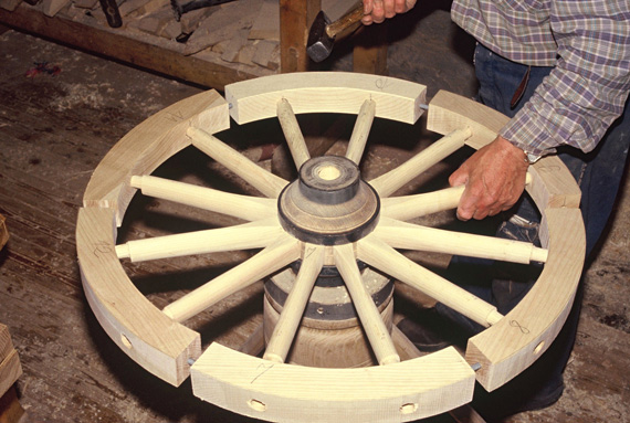 Nachbau eines Speichenrades